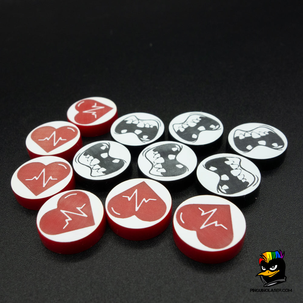 Pack 12 marcadores "Salud" e "Infectado" The Walking Dead All Out War