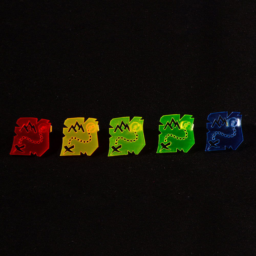 Pendientes mapa del tesoro Fluor