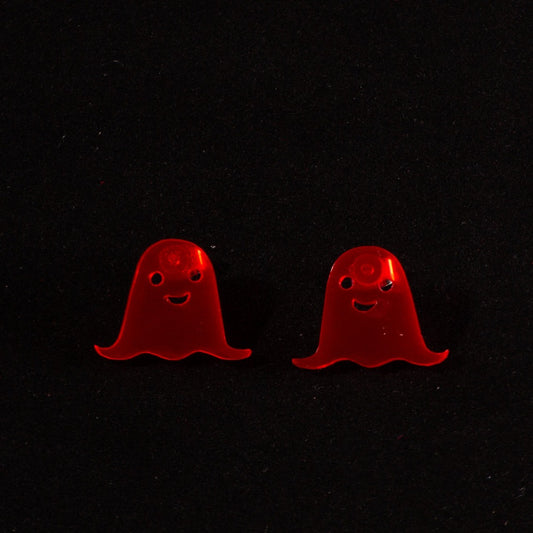 Pendientes fantasmas Fluor Rojo