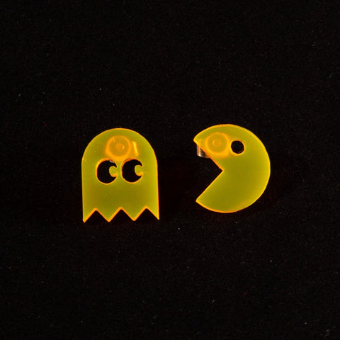 Pendientes Pac-Man Fluor Naranja