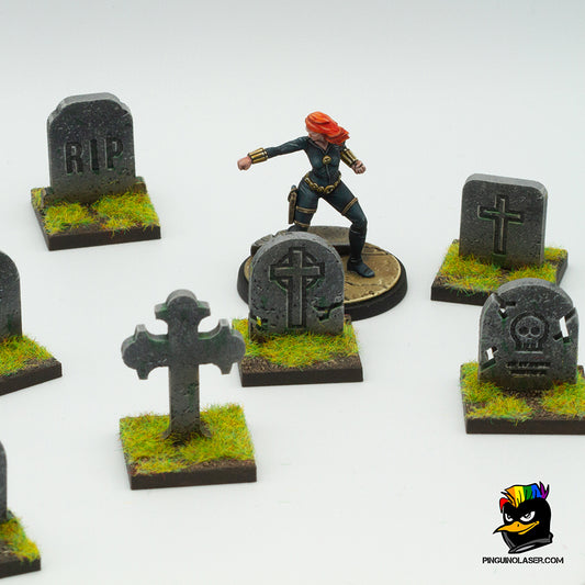 Cementerio lapidas escenografia