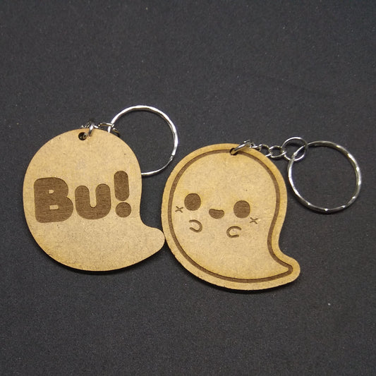 Llaveros fantasma trasera madera mdf