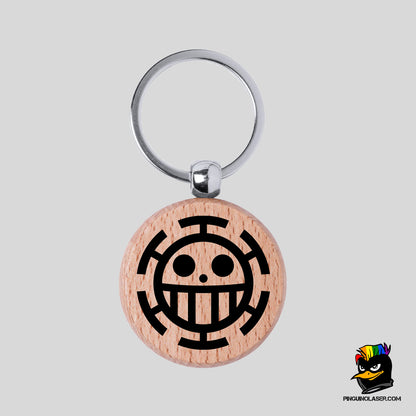 Printed Natural Wood Keychain