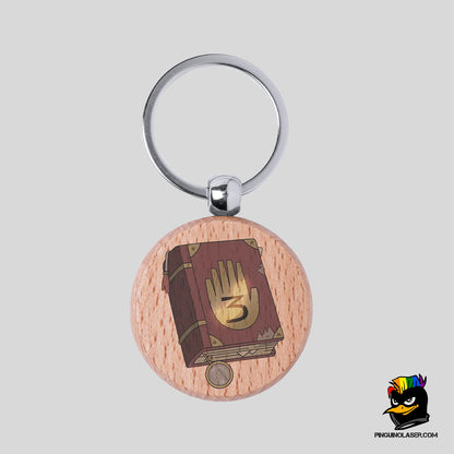 Printed Natural Wood Keychain
