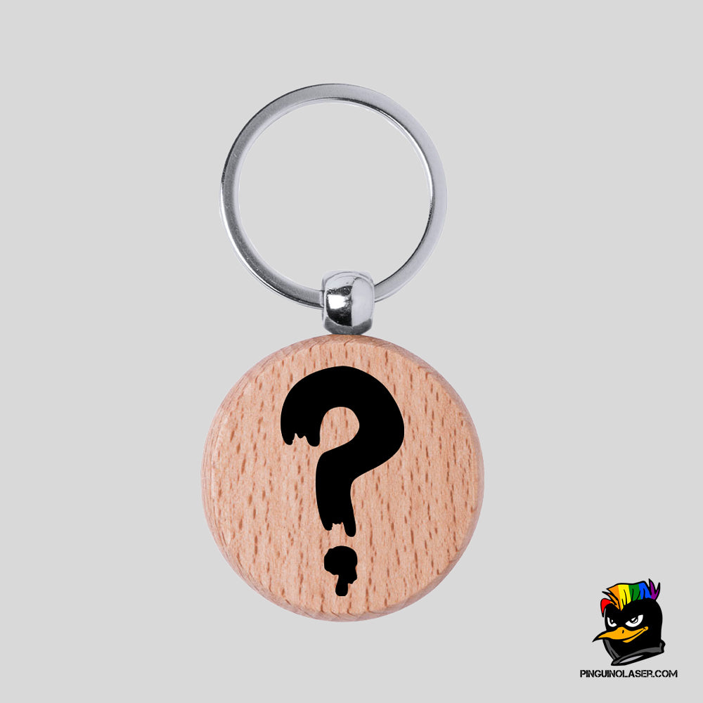 Printed Natural Wood Keychain