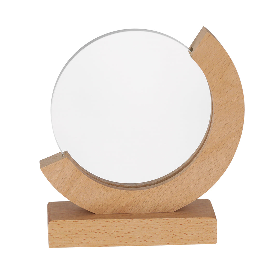 Trofeo cristal+madera redondo