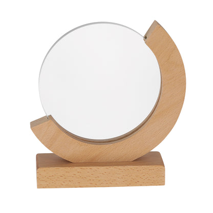 Trofeo cristal+madera redondo
