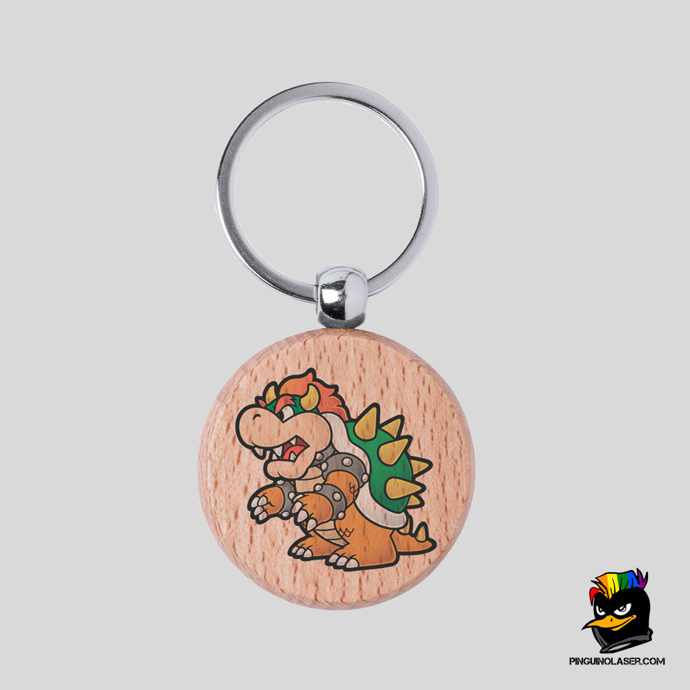 Printed Natural Wood Keychain