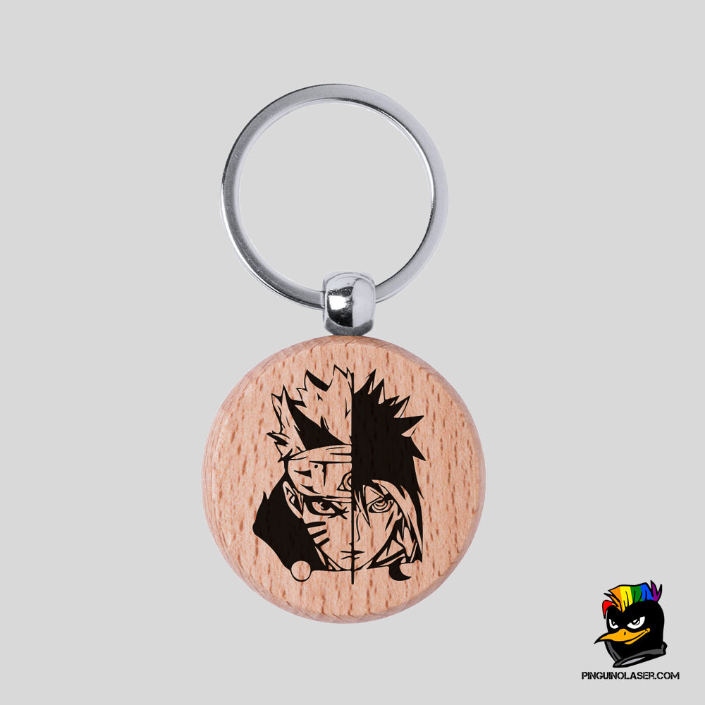 Printed Natural Wood Keychain