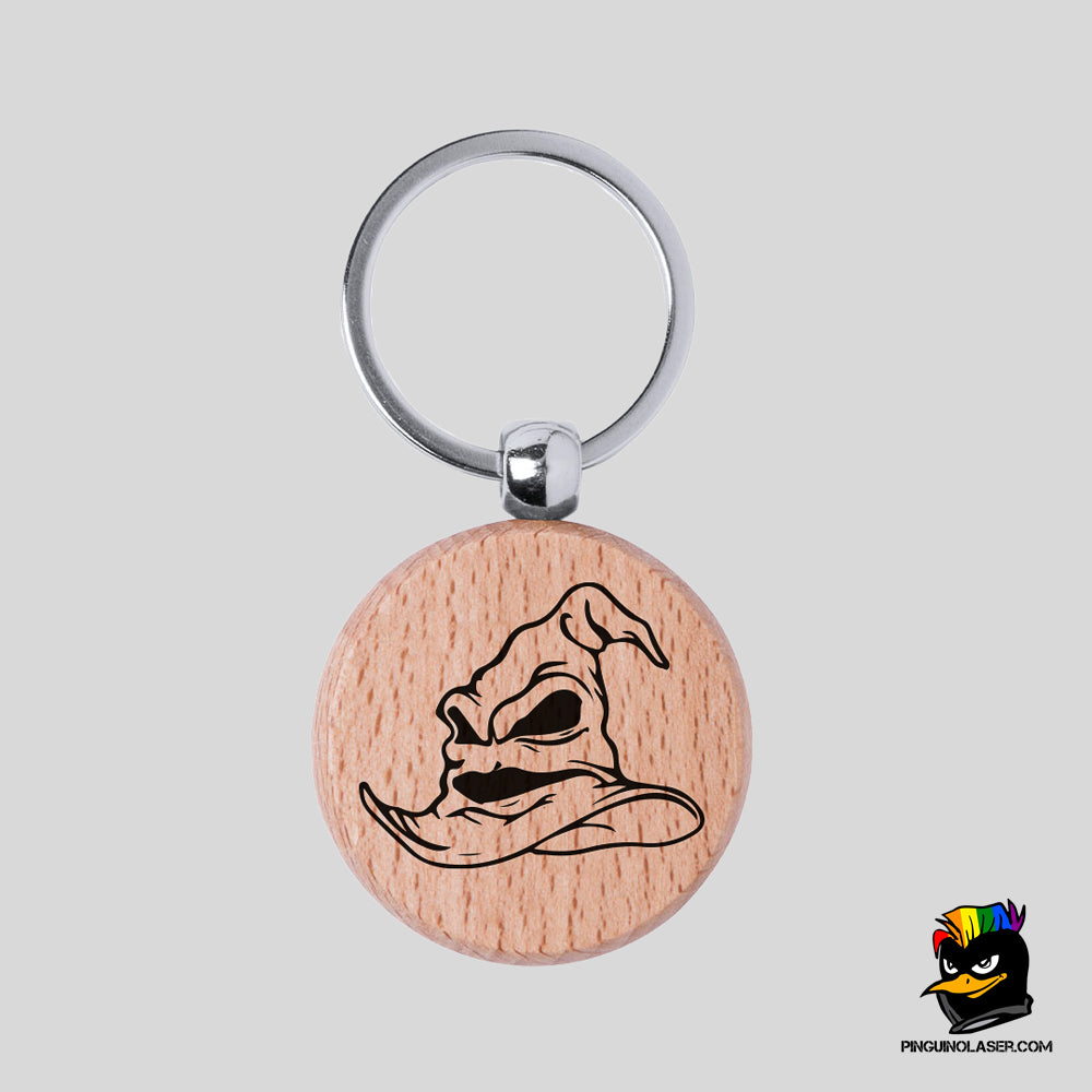 Printed Natural Wood Keychain