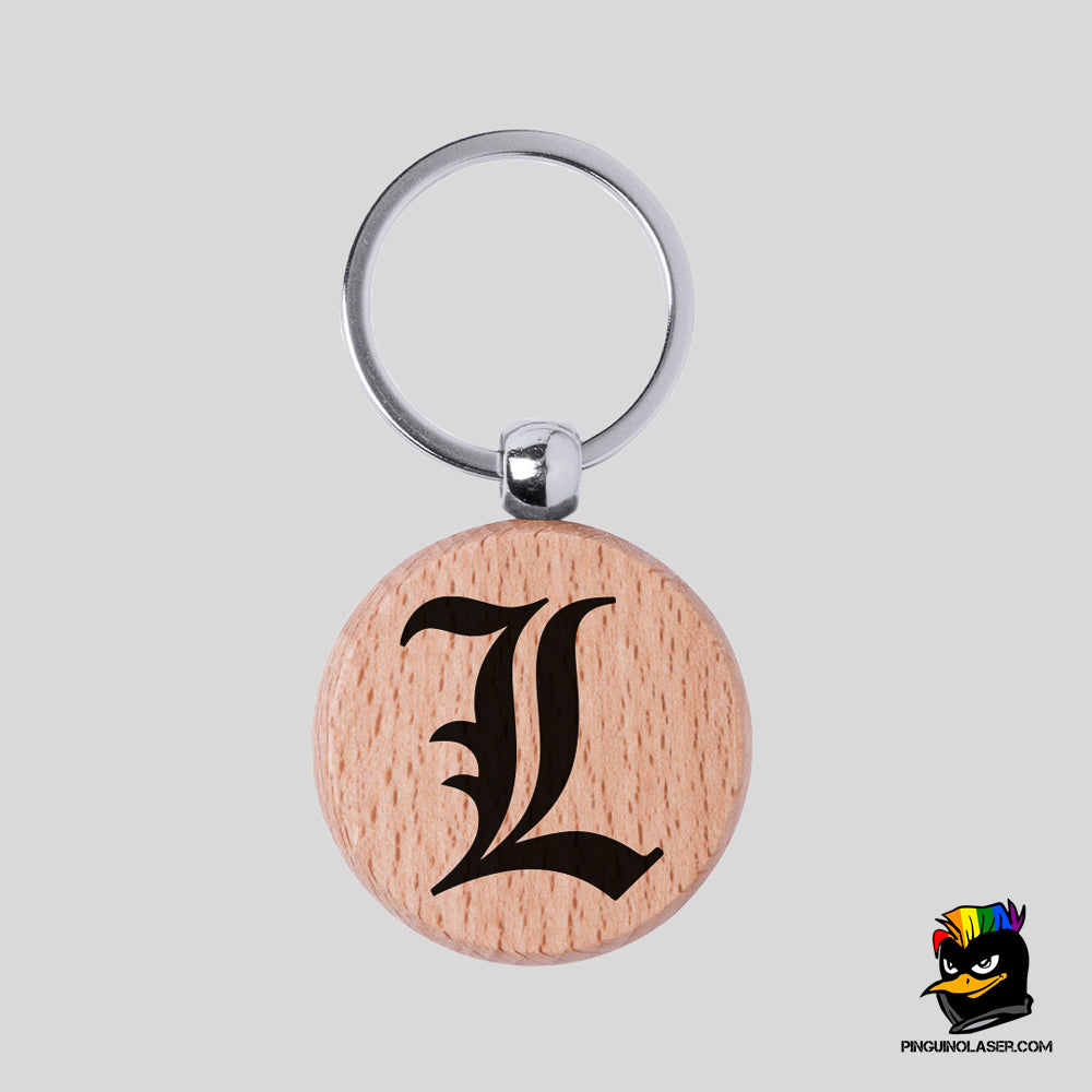 Printed Natural Wood Keychain