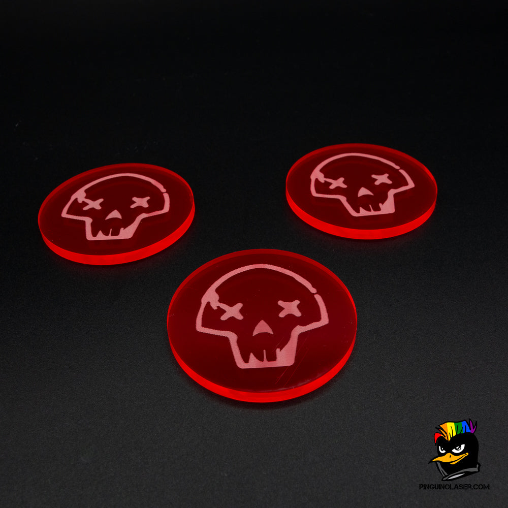 Pack 3 marcadores "Abatido" 40mm Punkapocalyptic