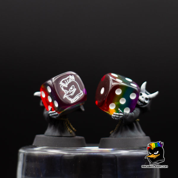 LOTE Dados D6 personalizados cara del 6 grabados