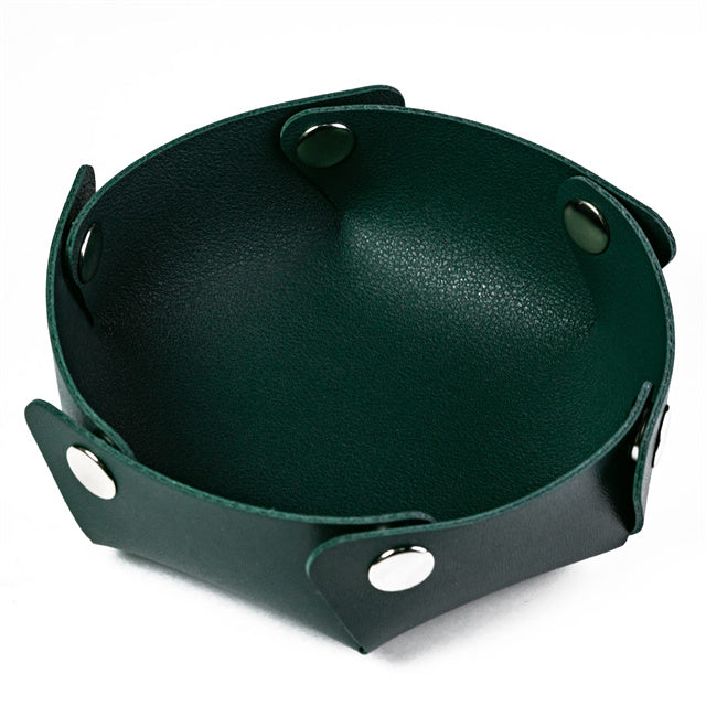 Bandeja hexagonal pequeña color verde oscuro.