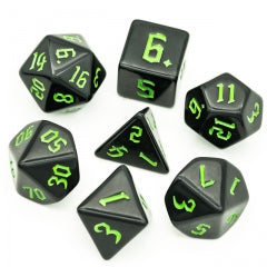 Opaque Black Dice Set
