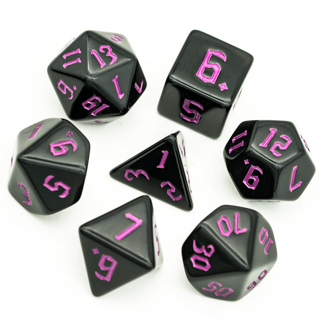 Opaque Black Dice Set