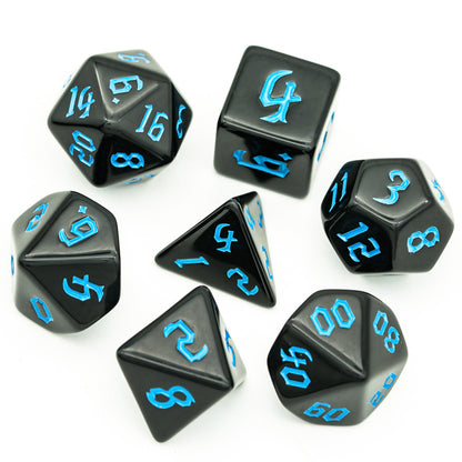 Opaque Black Dice Set