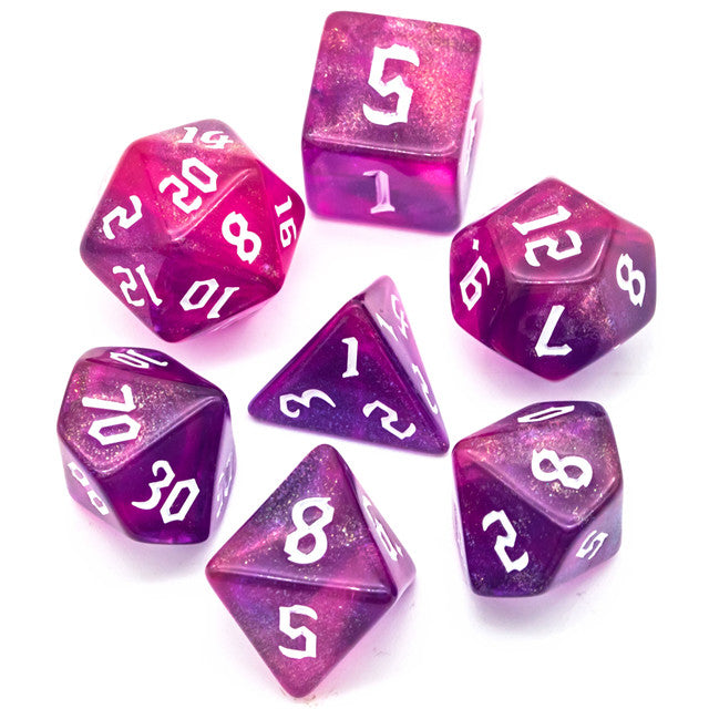 Glitter dice set