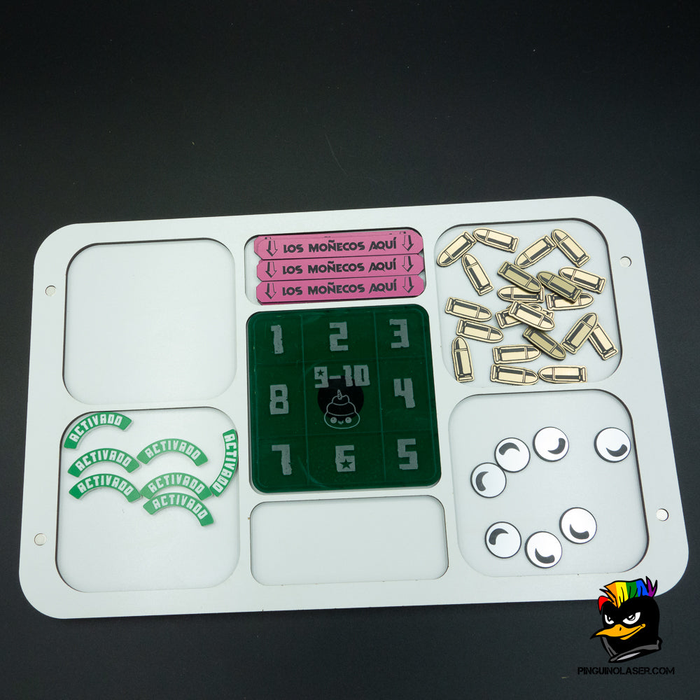 Piso adicional Bandeja blanca porta tokens molones Punkapocalyptic