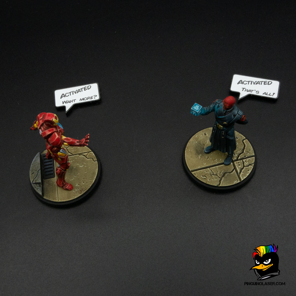 Pack 10 markers "Activated" Marvel Crisis Protocol