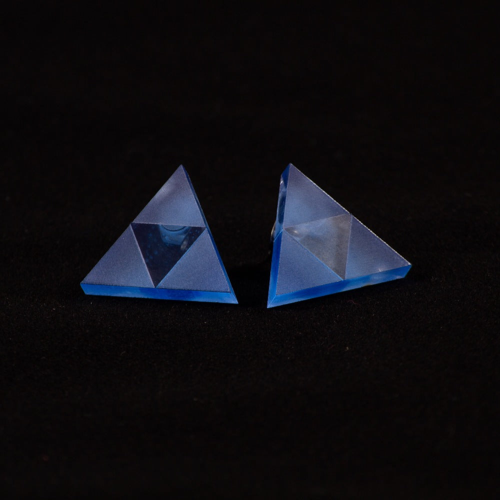 Pendientes Trifuerza Zelda Fluor Azul