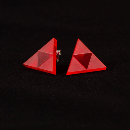 Pendientes Trifuerza Zelda Fluor Rojo