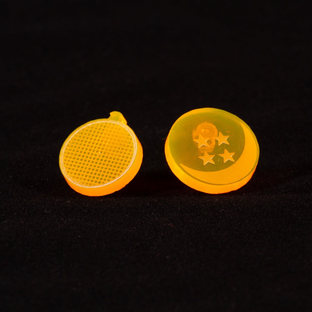 Pendientes Dragon Ball y radar Fluor Naranja