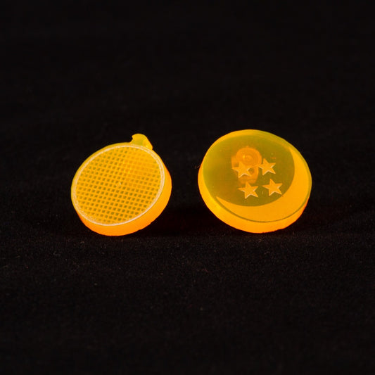 Pendientes Dragon Ball y radar Fluor Naranja