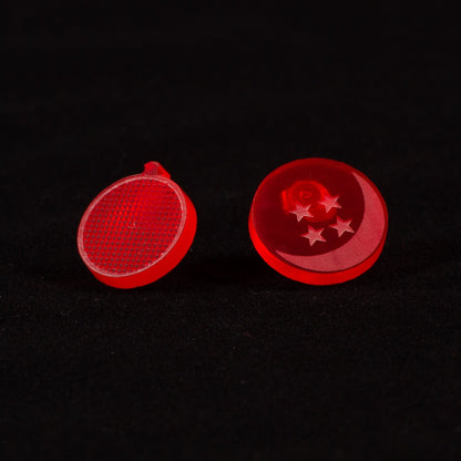 Pendientes Dragon Ball y radar Fluor Rojo
