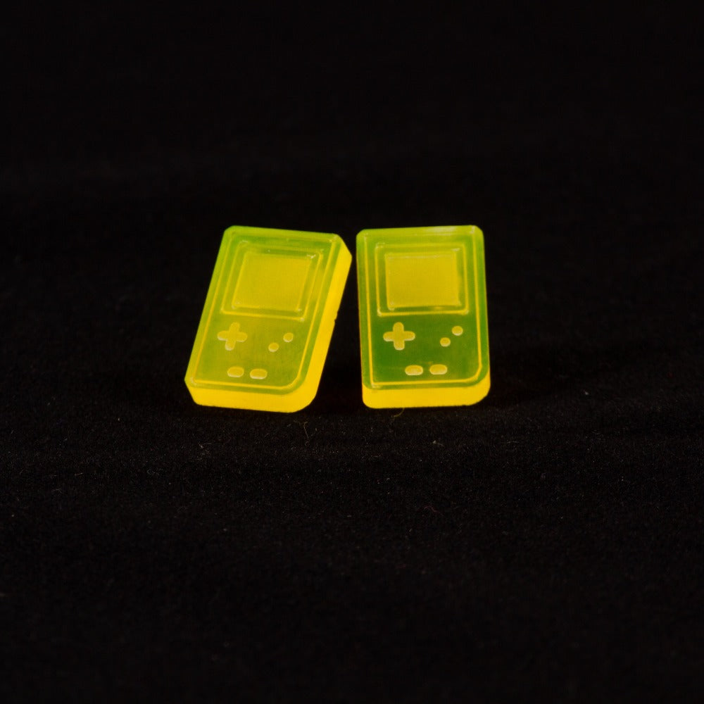 Pendientes Gameboy Fluor Amarillo