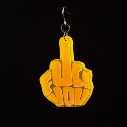 Pendientes Fuck You Fluor Naranja