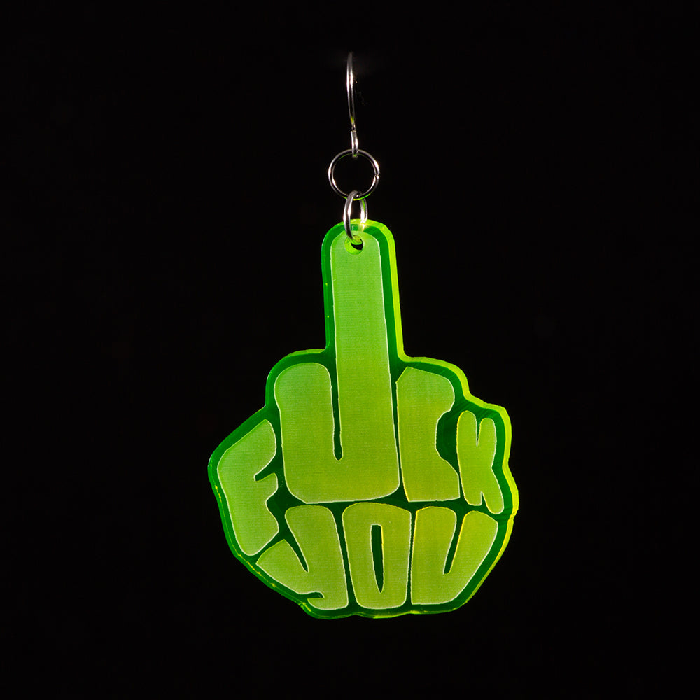Pendientes Fuck You Fluor Verde