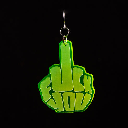 Pendientes Fuck You Fluor Verde