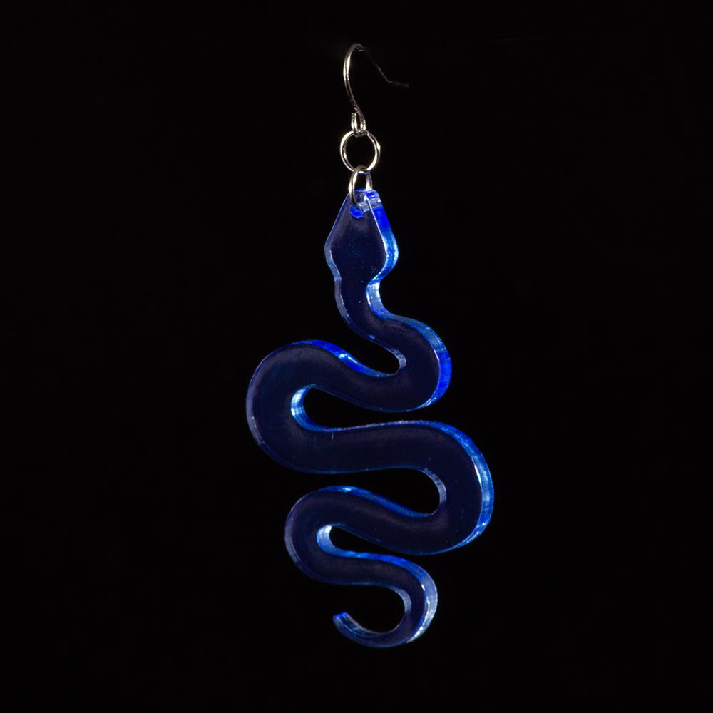 Pendientes Serpiente Fluor Azul