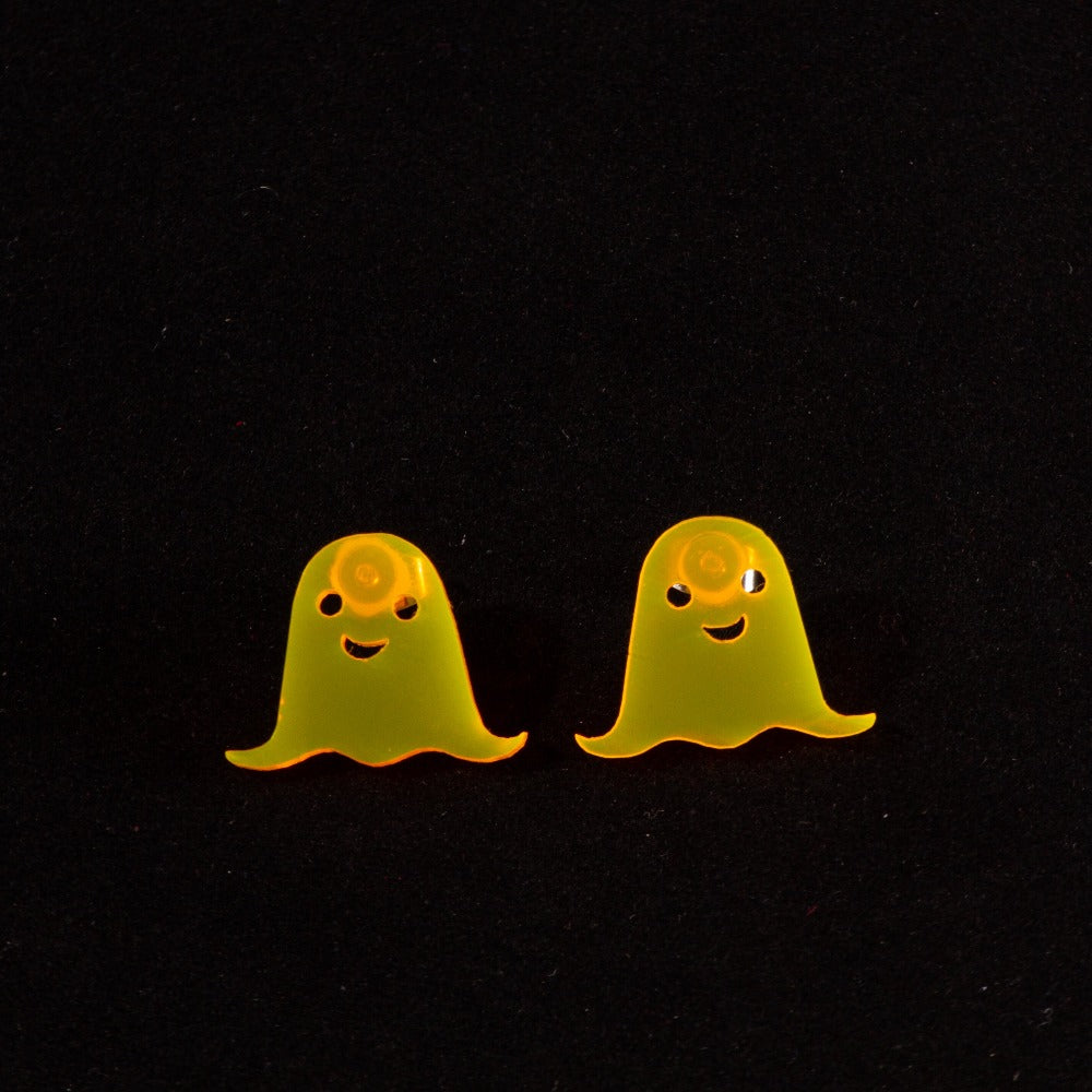 Pendientes fantasmas Fluor Naranja