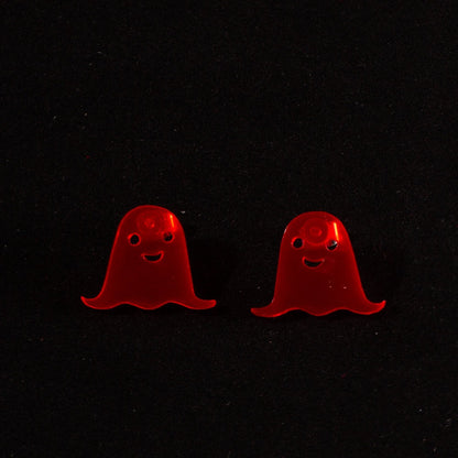 Pendientes fantasmas Fluor Rojo 