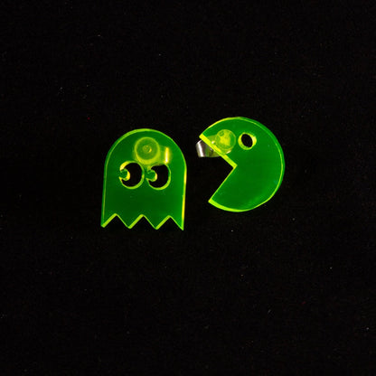 Pendientes Pac-Man Fluor Verde
