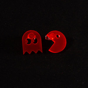 Pendientes Pac-Man Fluor Rojo