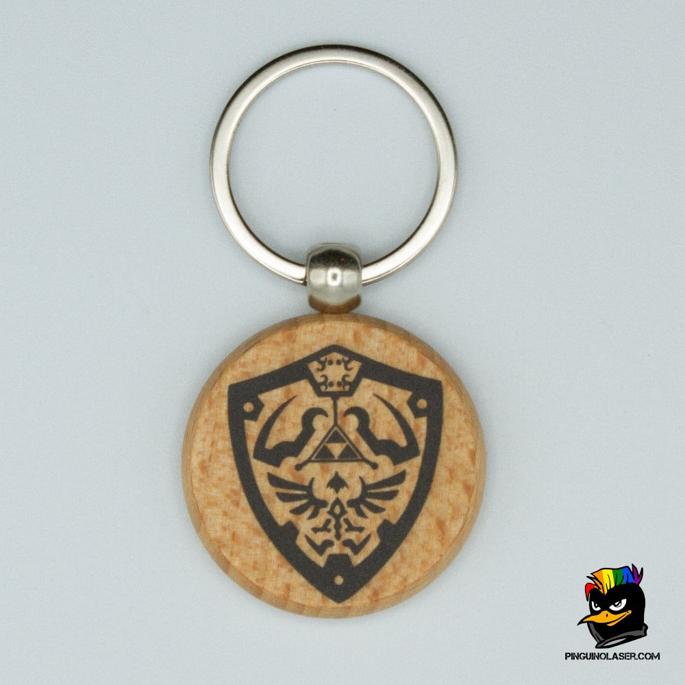 Llavero Zelda con símbolo de Escudo Hyliano