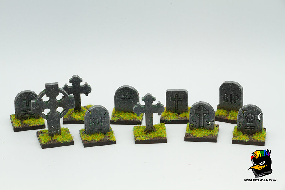 Cementerio lapidas escenografia