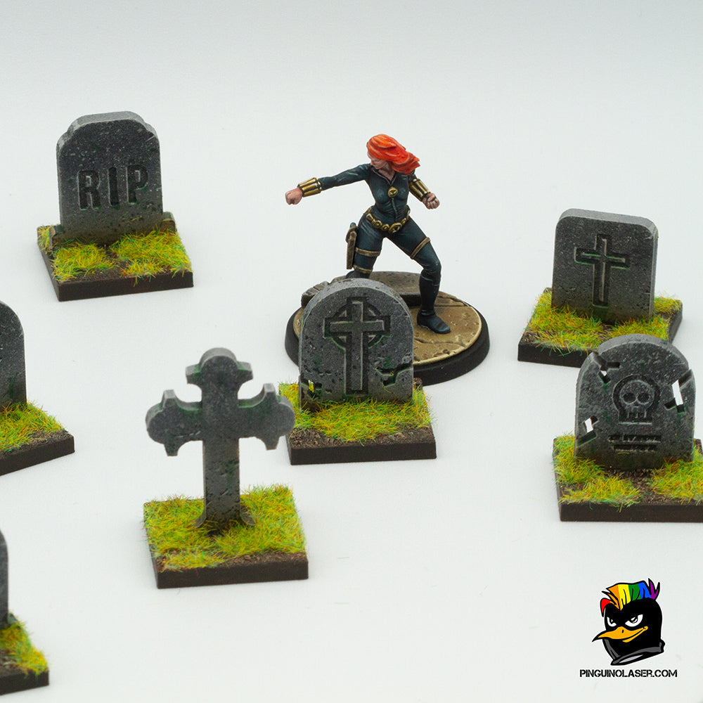 Cementerio lapidas escenografia