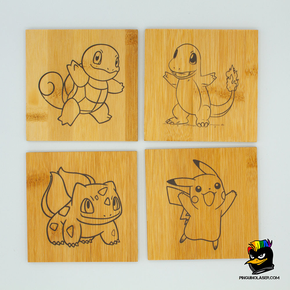 Posavasos bambu personalizados