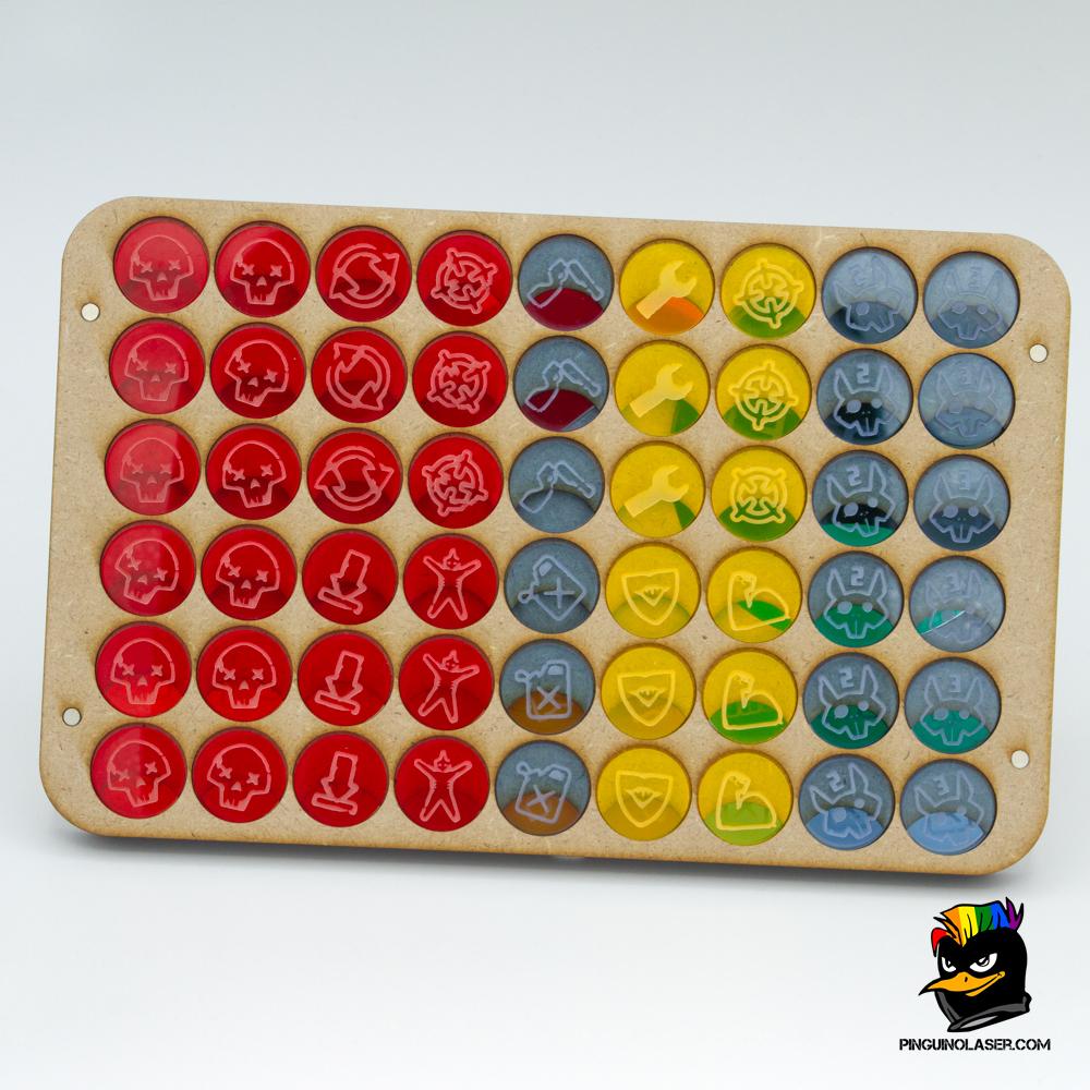 Cool token holder tray Punkapocalyptic methacrylate