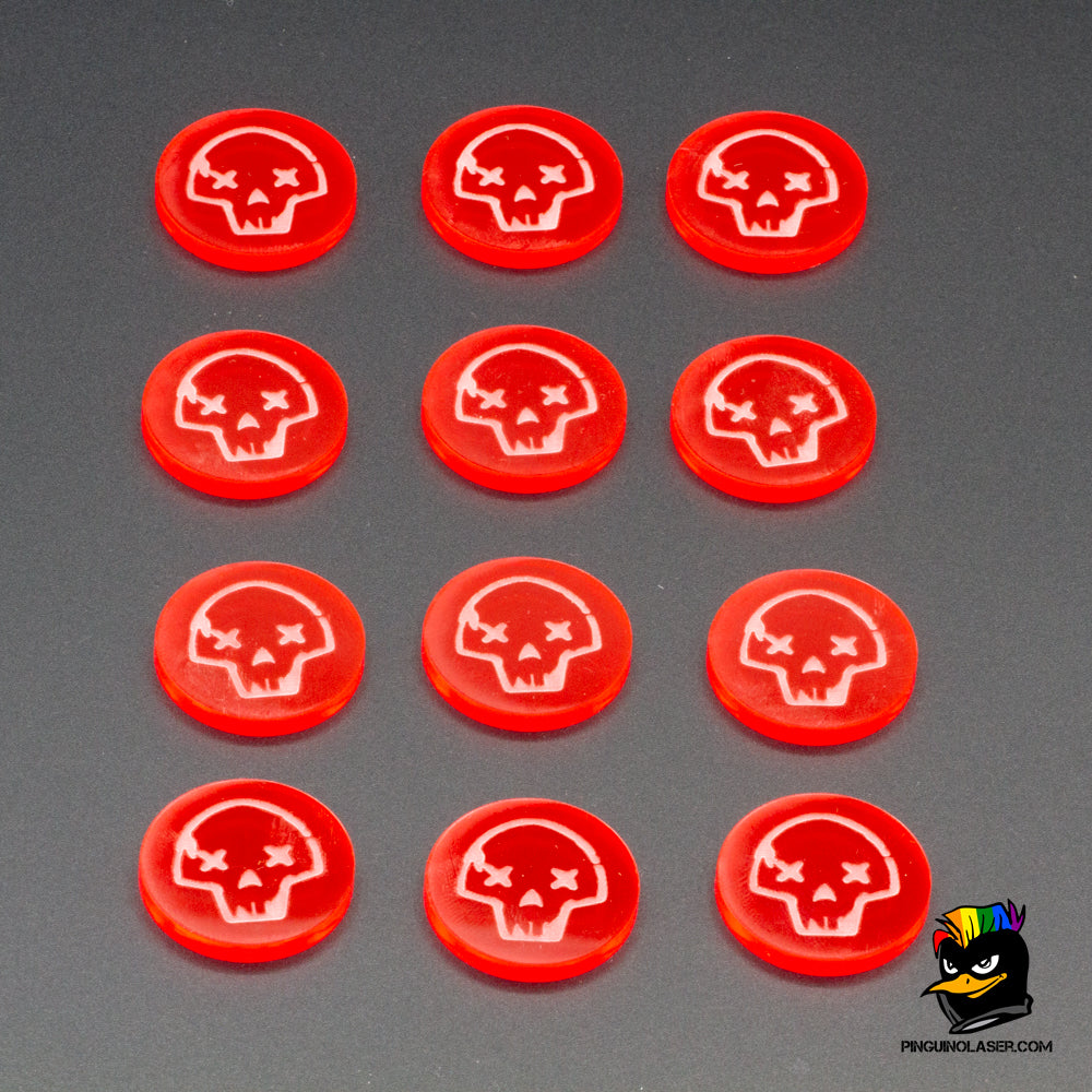 doce marcadores abatido metacrilato rojo punkapocalyptic