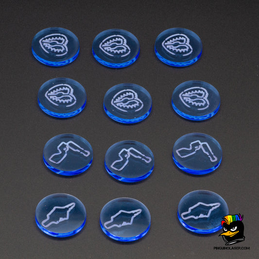 pack marcadores catapum, bomba de  kim y mongodrilo metacrilato azul 