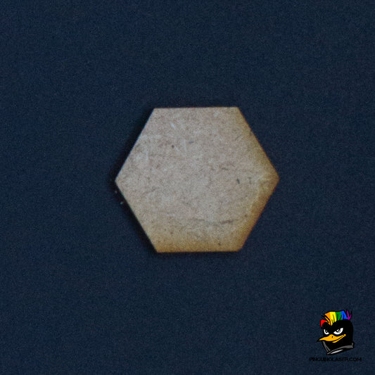 Pack of 20 25 mm hexagonal wooden bases