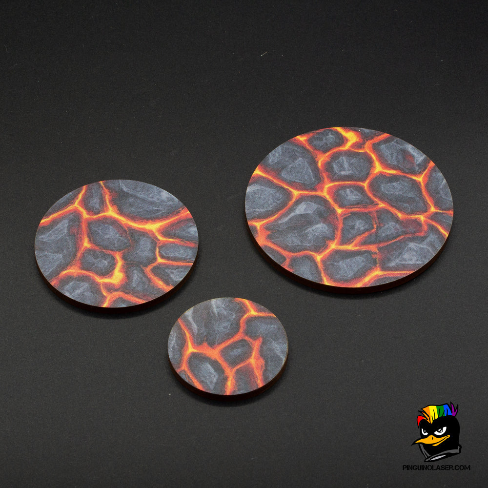 Round pre-painted bases