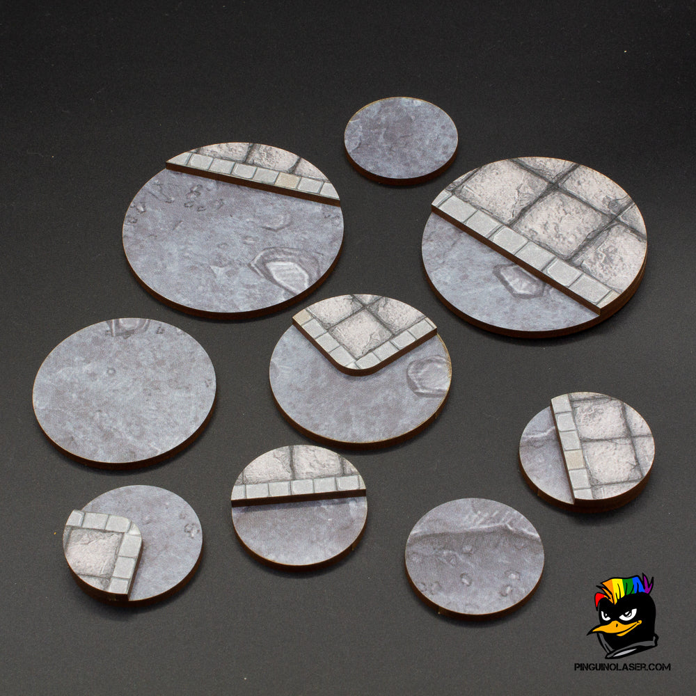 set 10 peanas compatibles con Marvel Crisis Protocol. Algunas con bordillo.