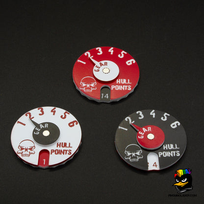 En la foto aparecen tres diales de gaslands.