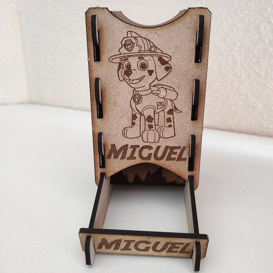 Torre de dados personalizada frontal
